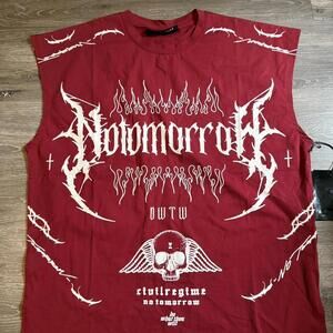 Civil Clothing Men's Red and Burgundy Tshirt